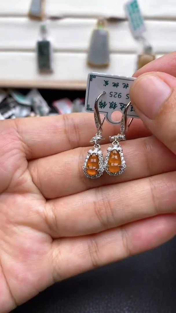 银S925镶嵌戒指翡翠1