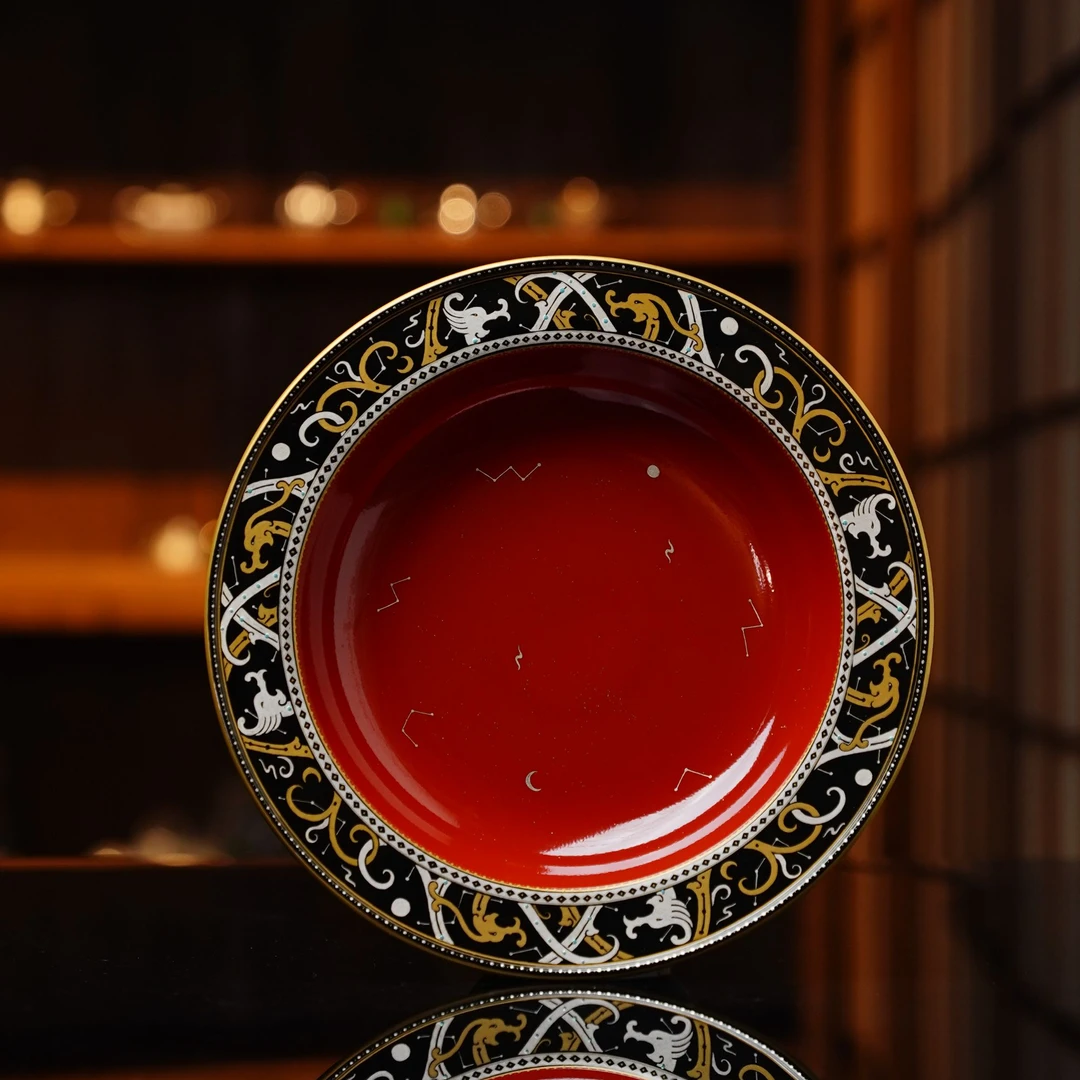 艺林堂措金银陶瓷纯手工壶承家用全手工精美中式银茶具圆形错金