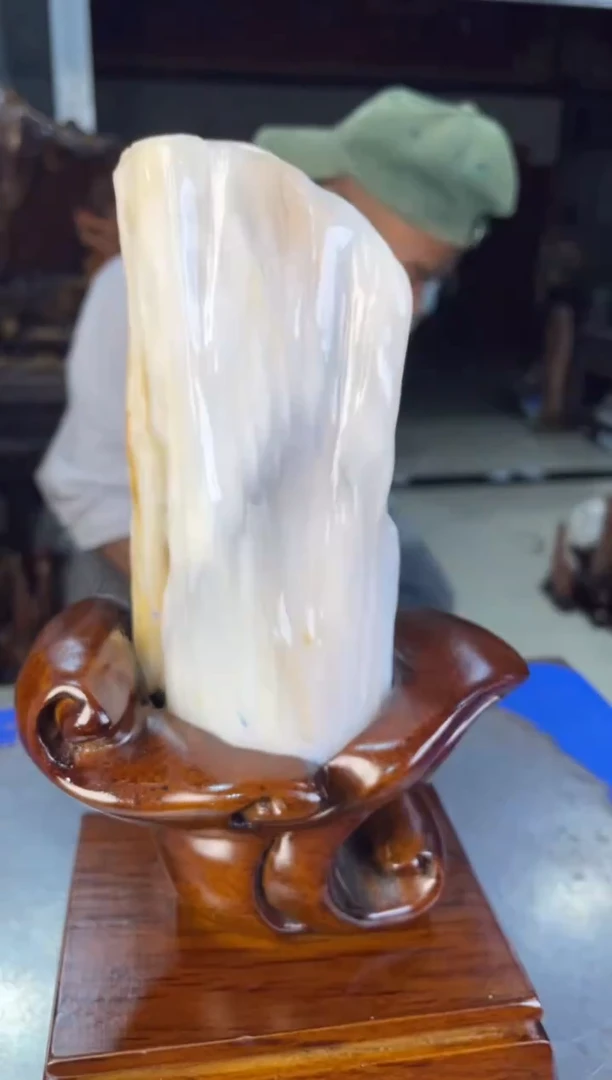 未镶嵌摆件硅化玉1