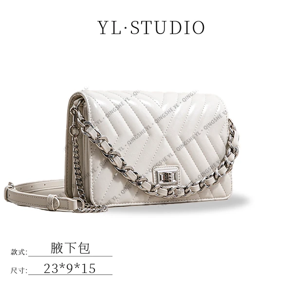 【依琳DFashion】女士潮流时尚经典气质手拎单肩包SK-83109-白色