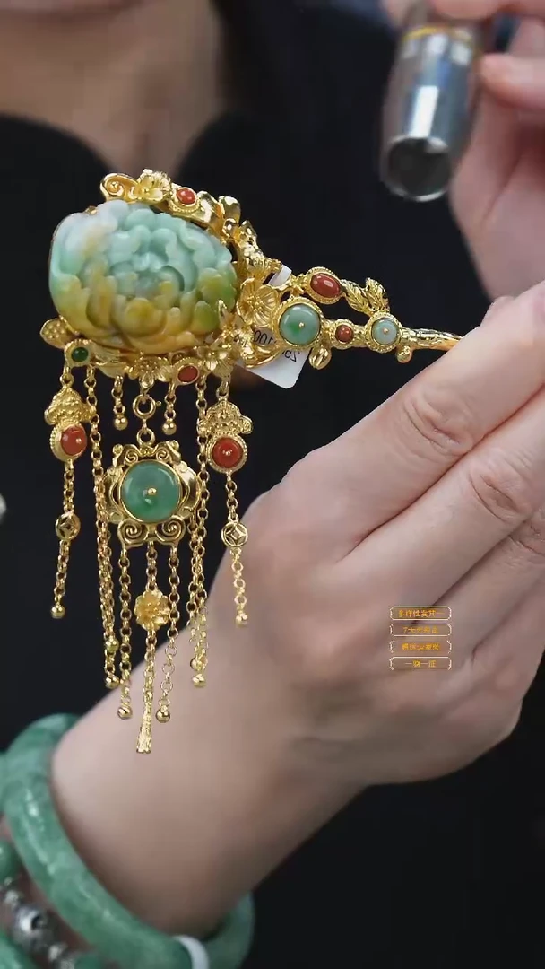 翡翠银S925镶嵌发饰19