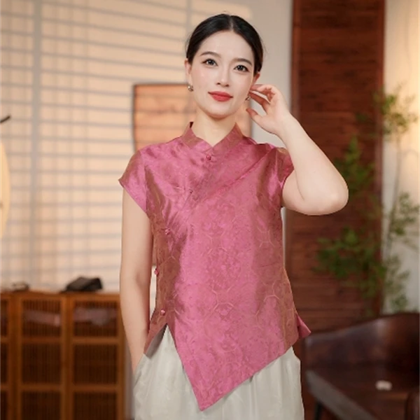 茉莉  新中式国风  休闲时尚夏季衬衫  637256 M