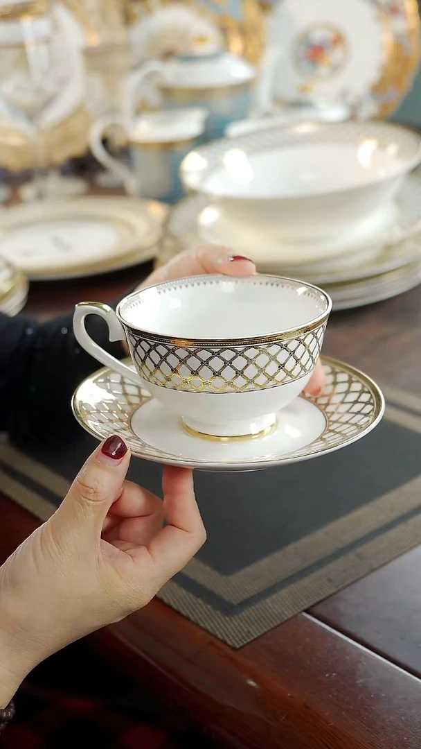 瓷片咖啡杯碟1套