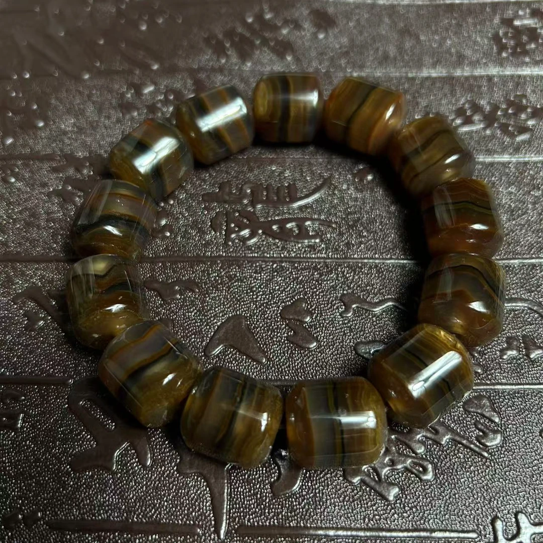 《心语珠宝》同料玉髓玛瑙手串15*17