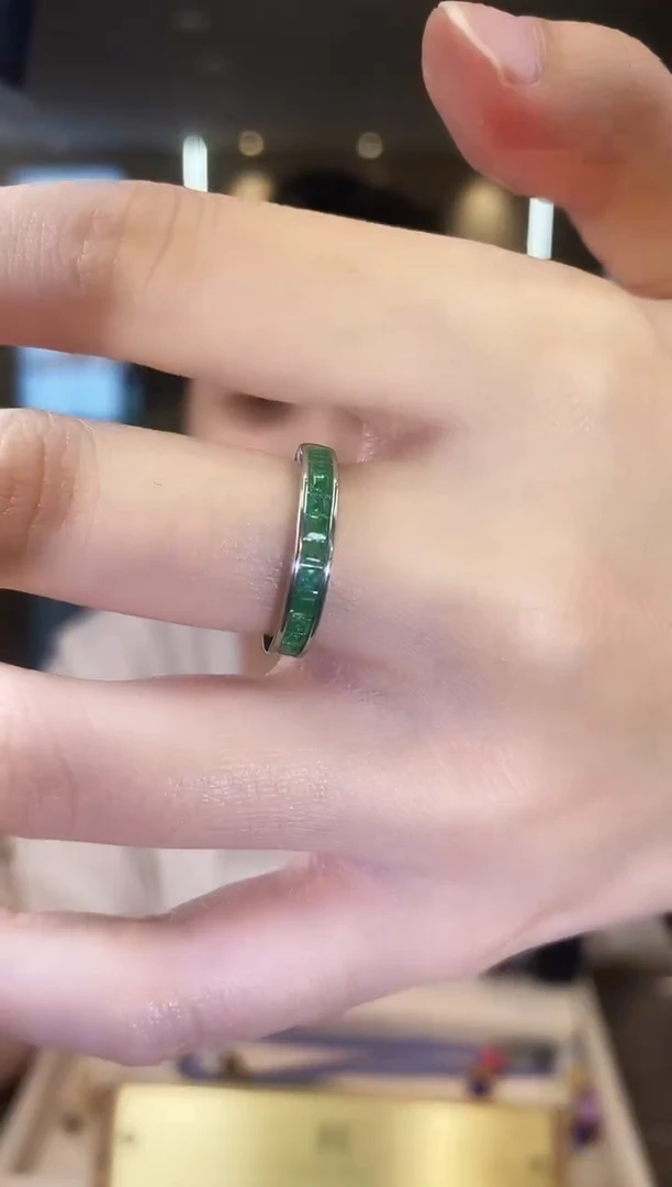戒指银S925镶嵌祖母绿05