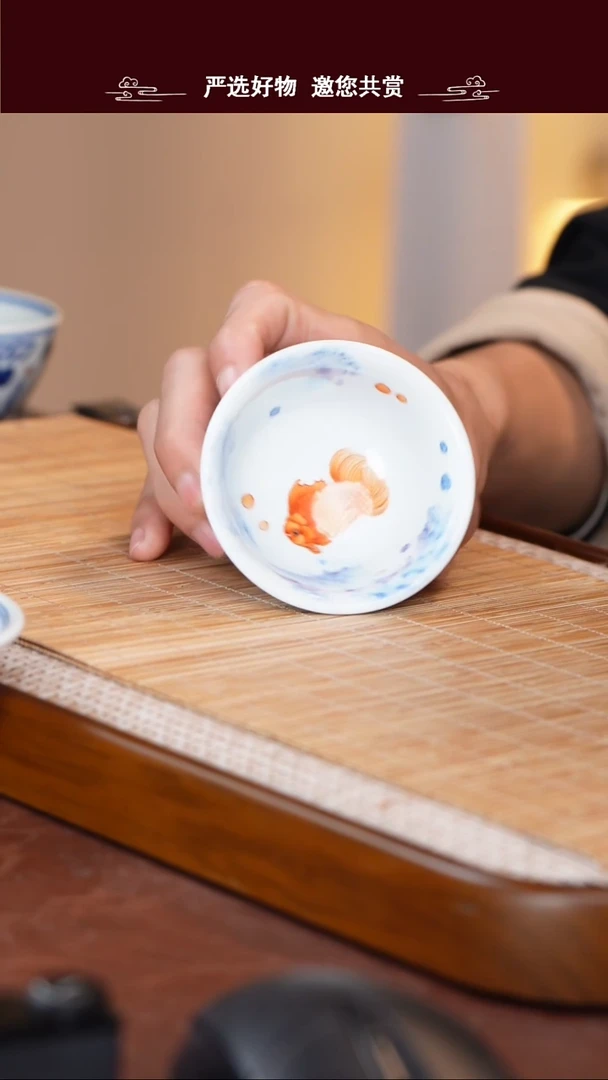 手工手绘青花主人杯