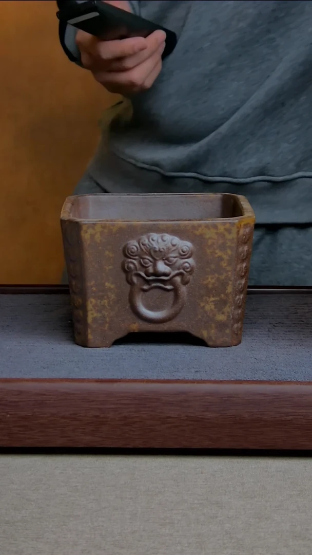 【闪购商品】紫砂花盆14.5*9.5内径紫砂花盆