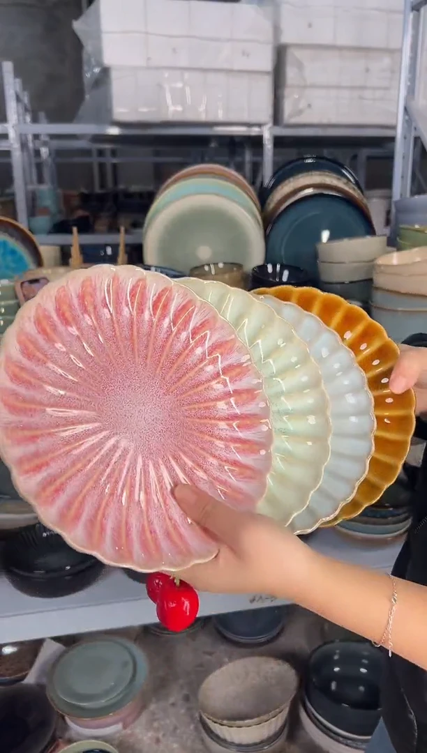 陶瓷外贸尾货瑕疵满20包邮X4小盘