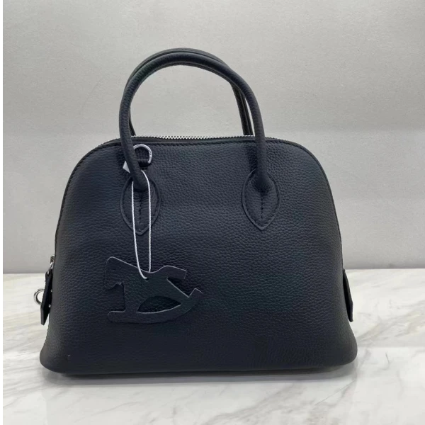 【C&R】时尚单肩斜挎贝壳包J-S6007-黑色/27x9x26cm