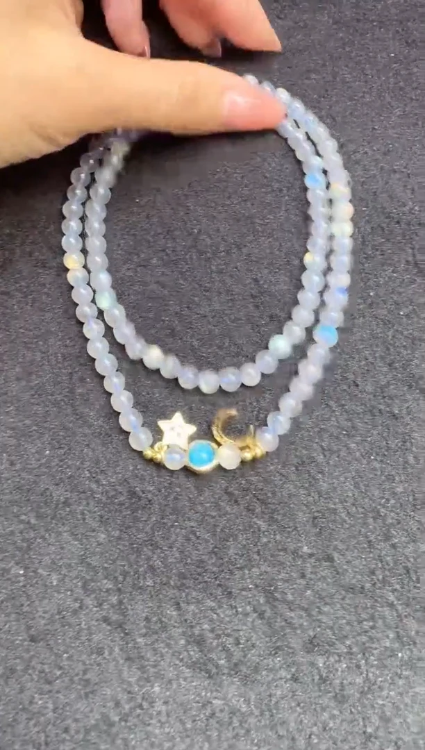 【闪购商品】月光石项链未镶嵌月光石项链