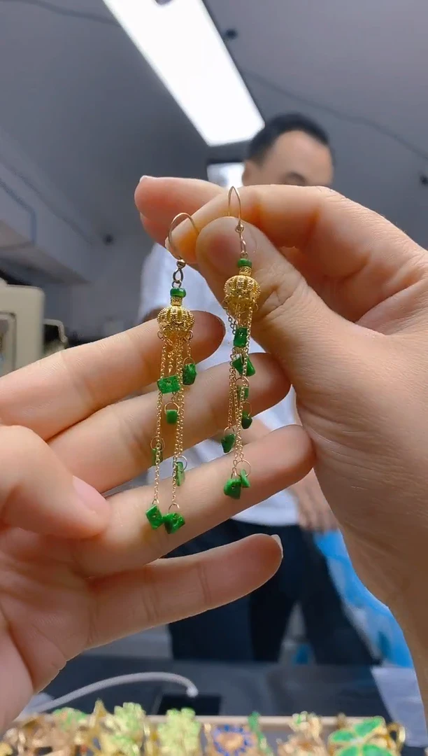 【闪购商品】翡翠耳饰合金0301翡翠耳钩