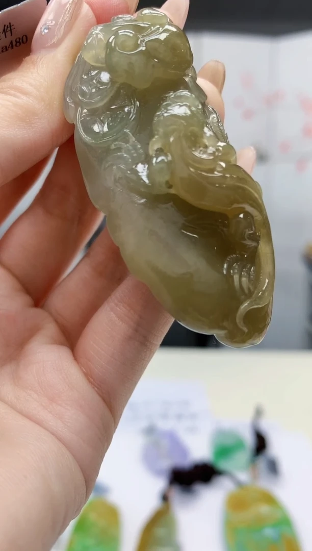 【闪购商品】定制翡翠未镶嵌5153jw-毛货挂件