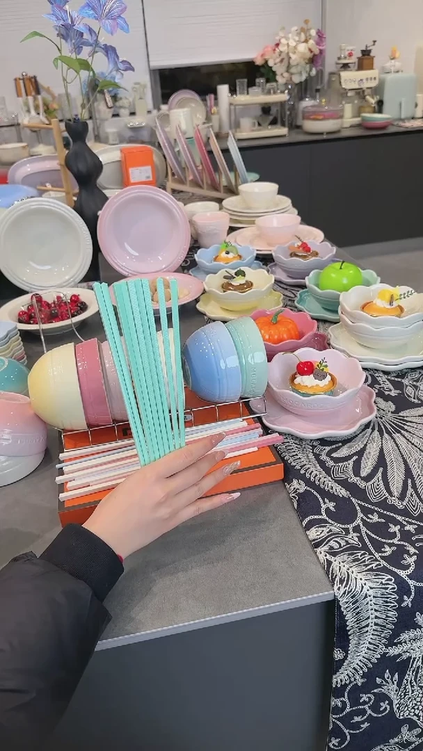 【闪购商品】瓷筷子SPS6双盒装-孔雀青