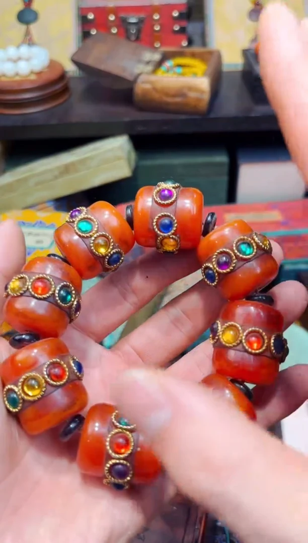 【闪购商品】蜜蜡裸石18K金镶嵌Q瑞哥专属高端精品38