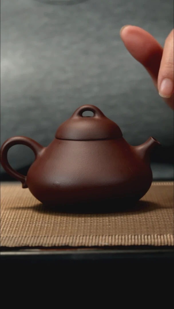 紫砂茶盏深井紫泥憨瓢170CC