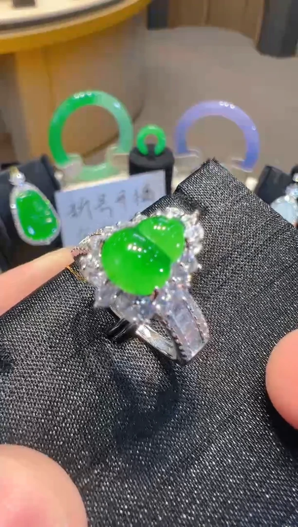 【闪购商品】翡翠戒指银S925镶嵌多样性发货一件