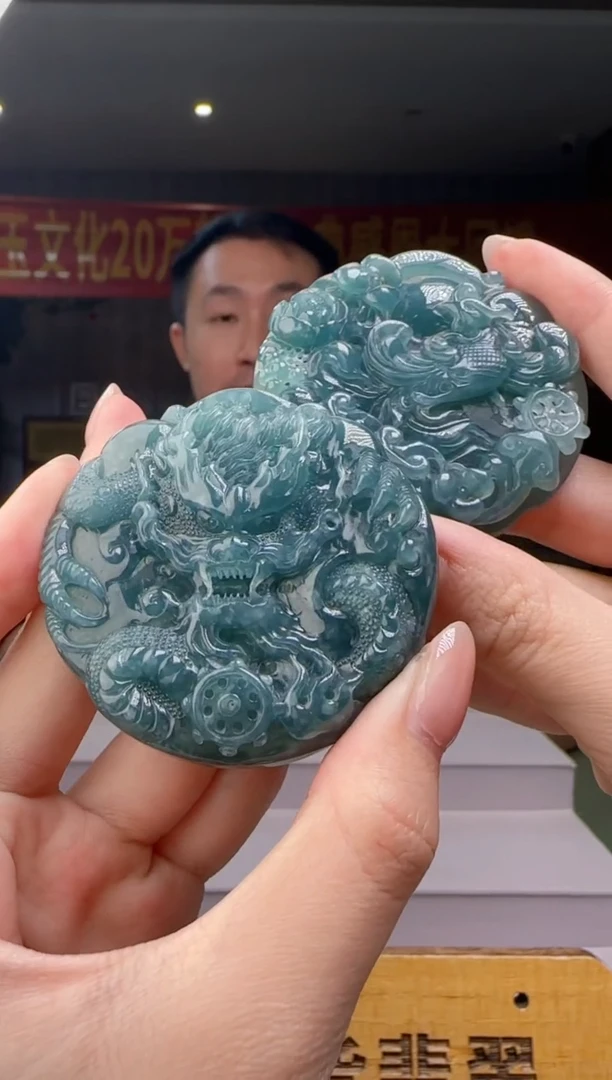 翡翠未镶嵌吊坠(不含链)多样性发其一对CC@@WS5060305