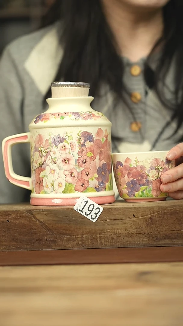 设计师手作款 落单系列繁花闷茶壶