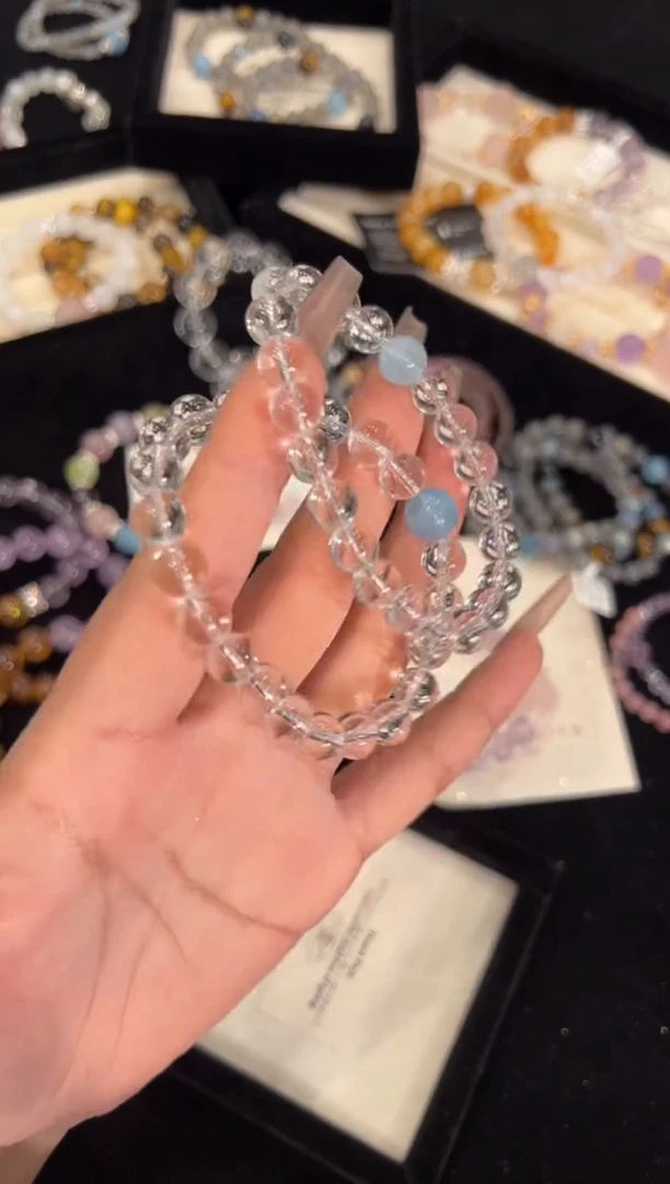 【闪购商品】水晶手链合金白水晶手链x982