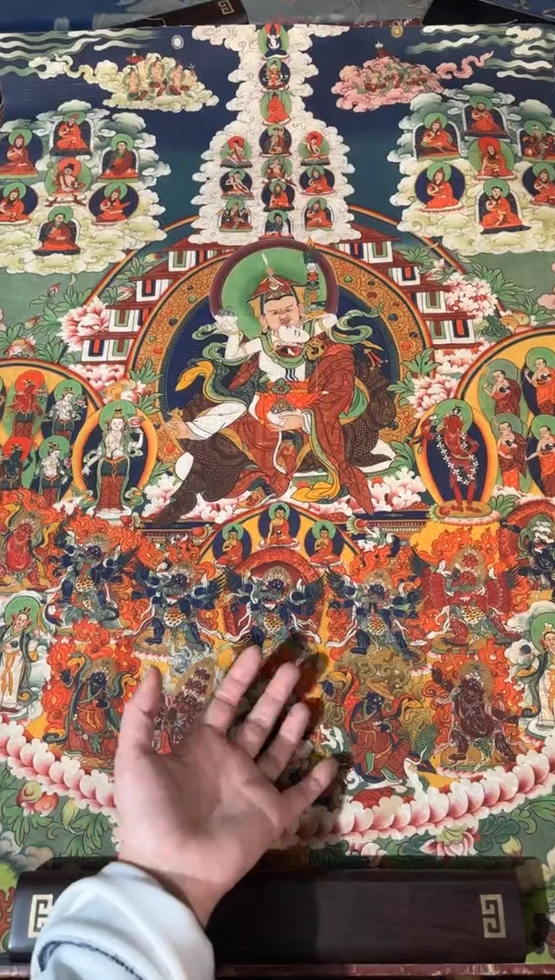 卷轴画龙妹的唐卡tk16