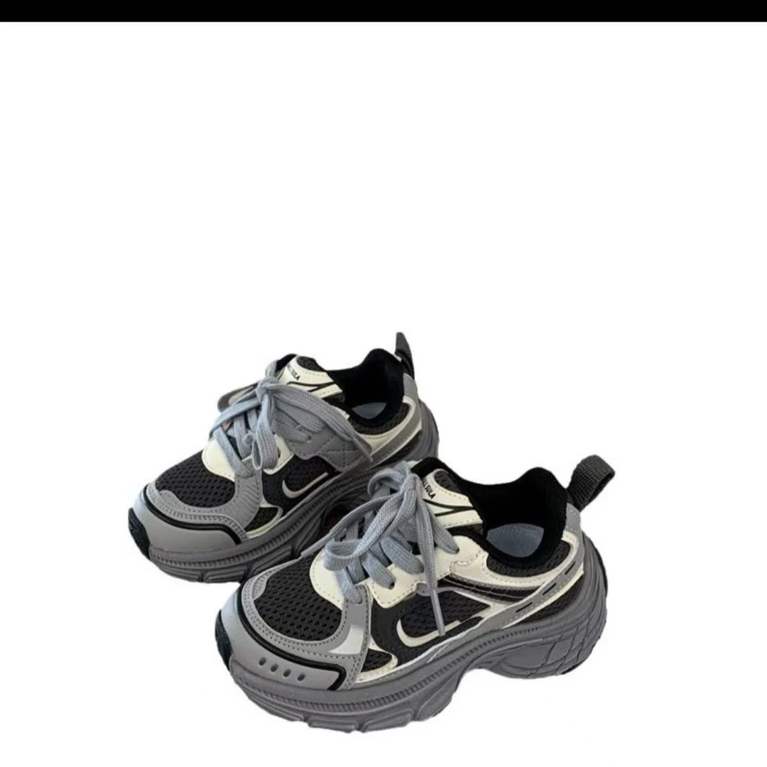 2025儿童春款新网面运动鞋男童轻底跑步鞋女童时尚百搭休闲老爹鞋