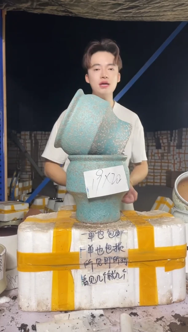 紫砂花盆宜兴紫砂粗陶花盆19*20