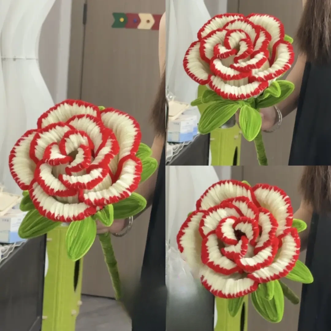 【咕噜】巨型玫瑰花扭扭棒自制手工DIY材料包七夕礼物送女友男友