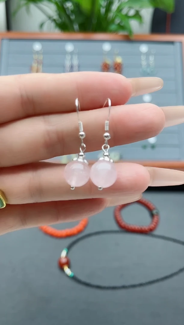 【闪购商品】水晶耳饰银S925镶嵌6509