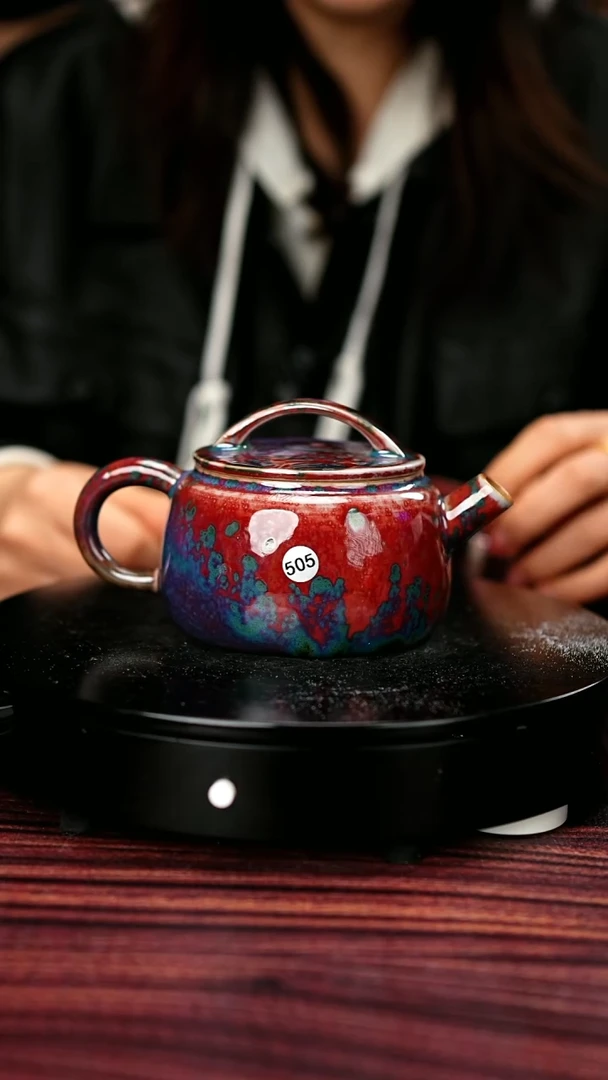 505#盼龙窑一级品原矿钧瓷汉瓦壶