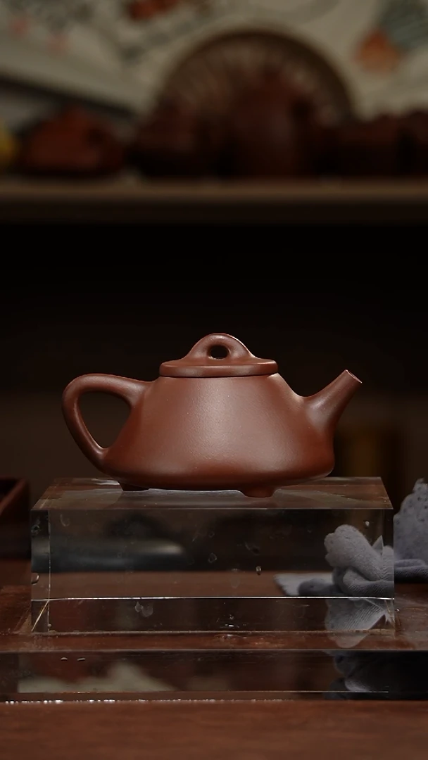 茶壶紫砂子冶石瓢 底槽青 许美勤制