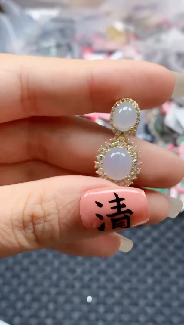 银S925镶嵌戒指翡翠天然A货缅甸翡翠