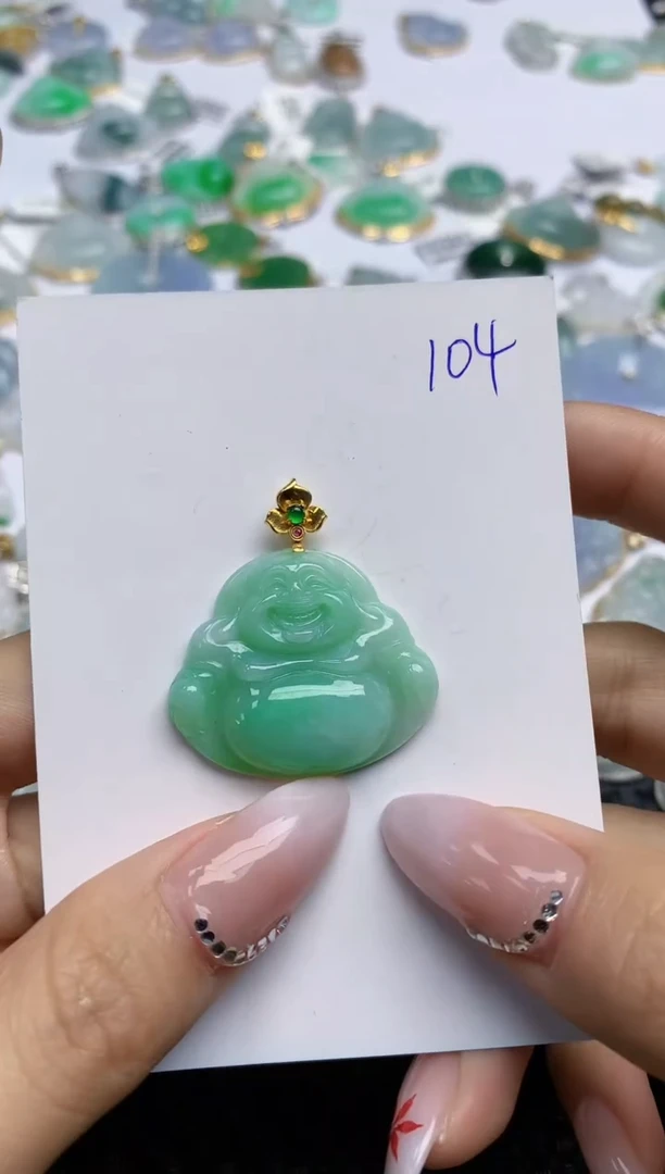 【闪购商品】翡翠颈饰18K金镶嵌 天然翡翠A货