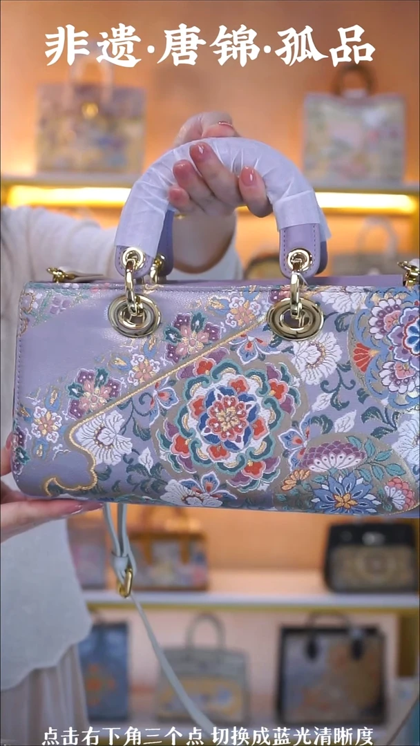 织绣（95号）真丝织锦  紫色横版戴妃 活动款