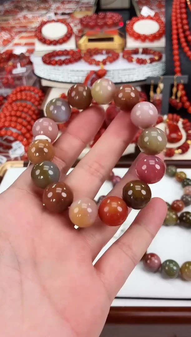 手饰玛瑙未镶嵌盐源手串15+一个/条