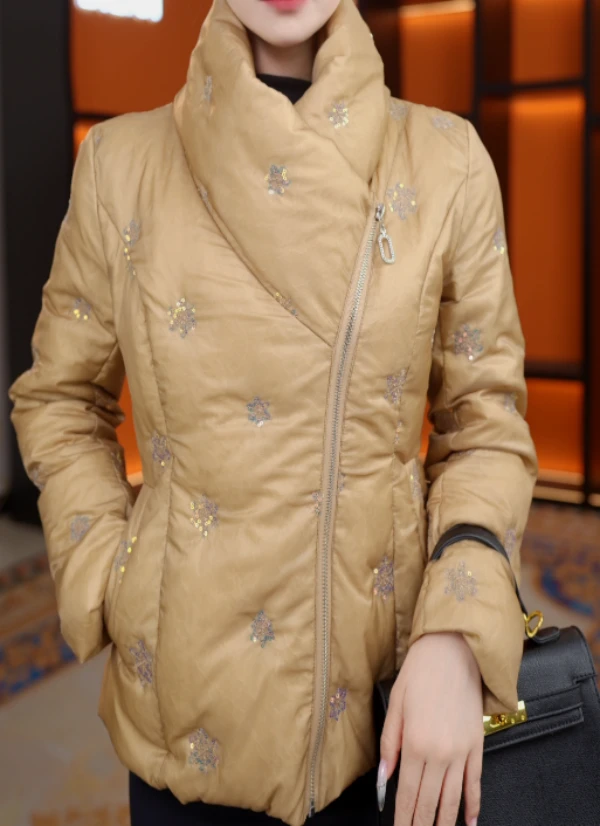 【极寒系列】2025冬季新款香槟金羽绒服洋气时尚保暖外套YRF5099