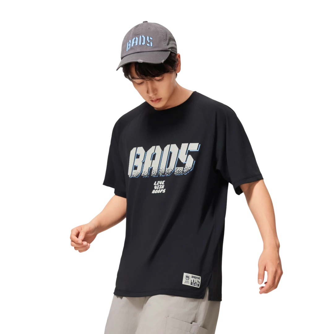 李宁反伍BADFIVE男子排湿速干短袖T恤ATSV027