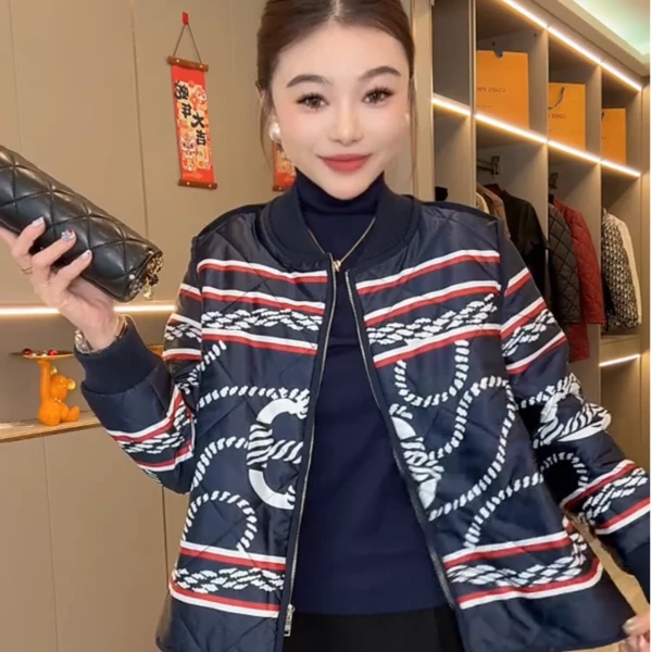 外套时尚休闲春季潮流修身短款春秋百搭女棒球服蓝色潮牌网红大码