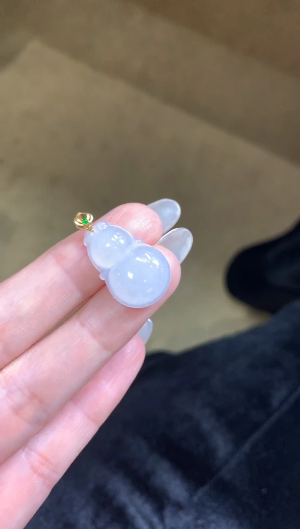 吊坠(不含链)18K金镶嵌翡翠翡翠