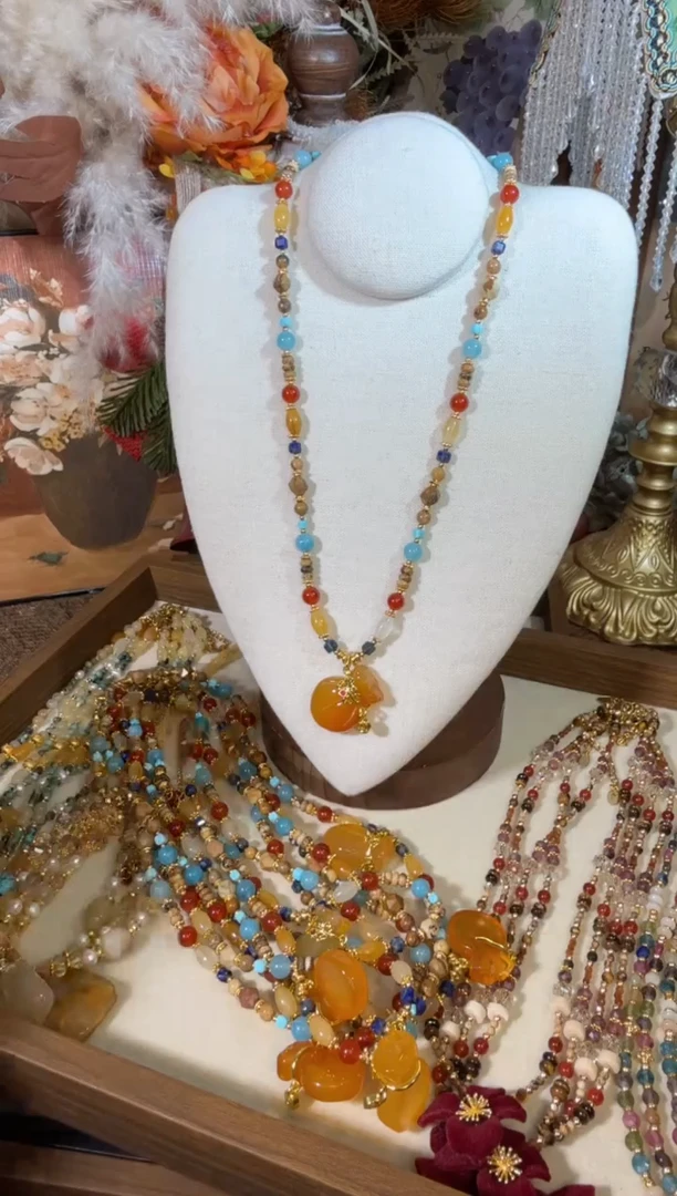 未镶嵌项链玛瑙/玉髓钱袋子 050