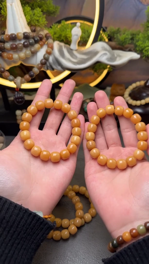 【闪购商品】菩提根/象牙果手串爱马仕橙 老型桶珠