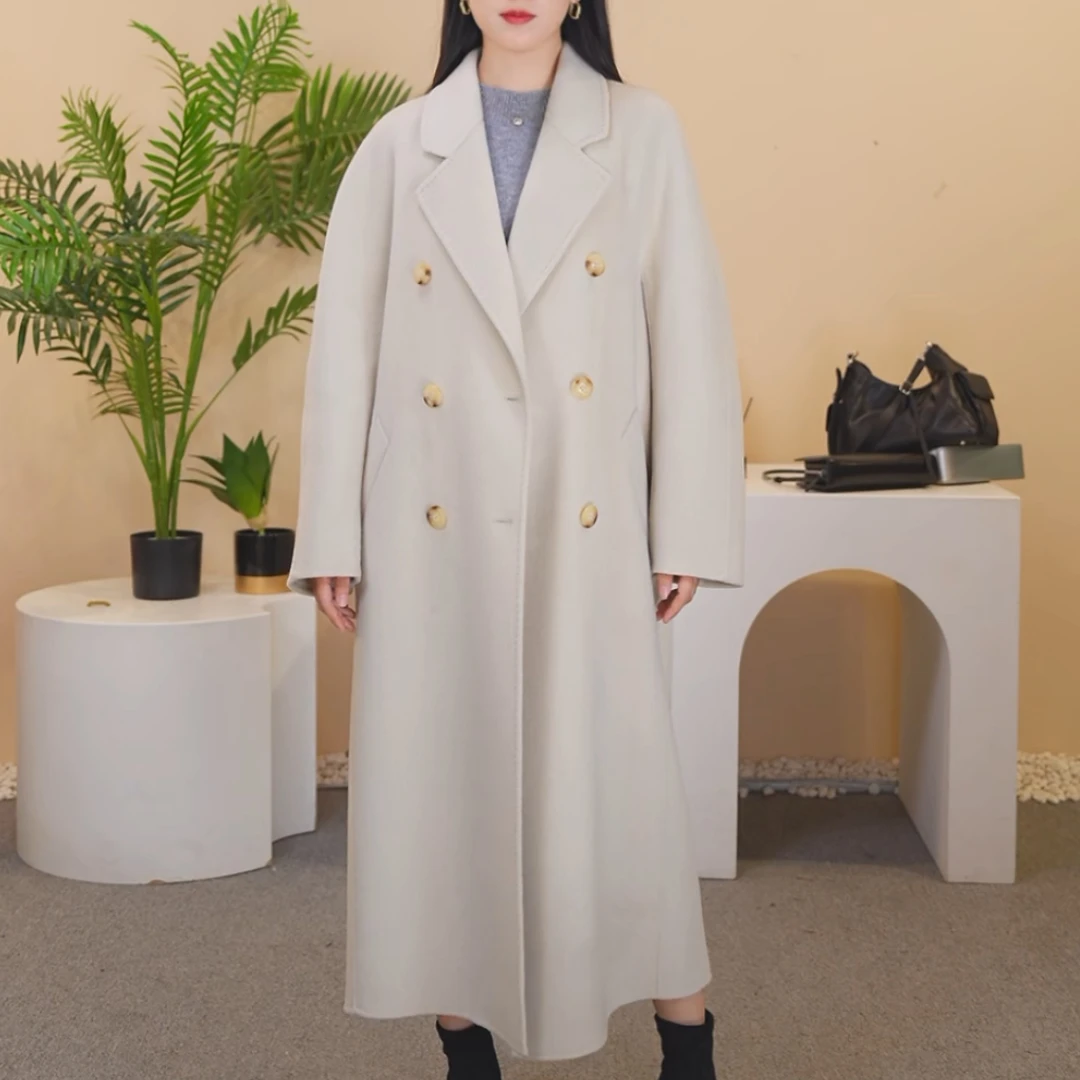 PARKVIEW/百芙川呢子大衣时尚百搭女士毛呢中长款设计师WK138-1