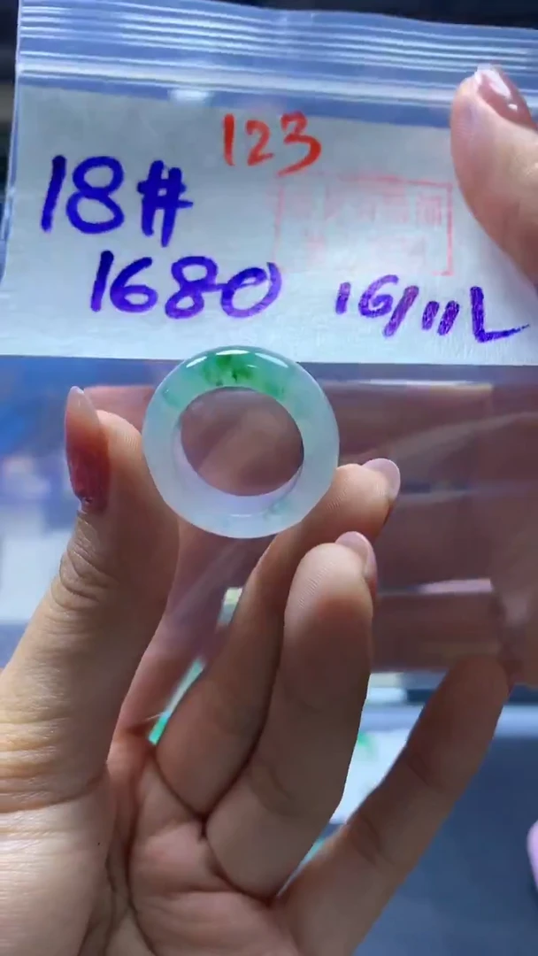 未镶嵌定制翡翠戒圈#1680元-毛货需精细抛光