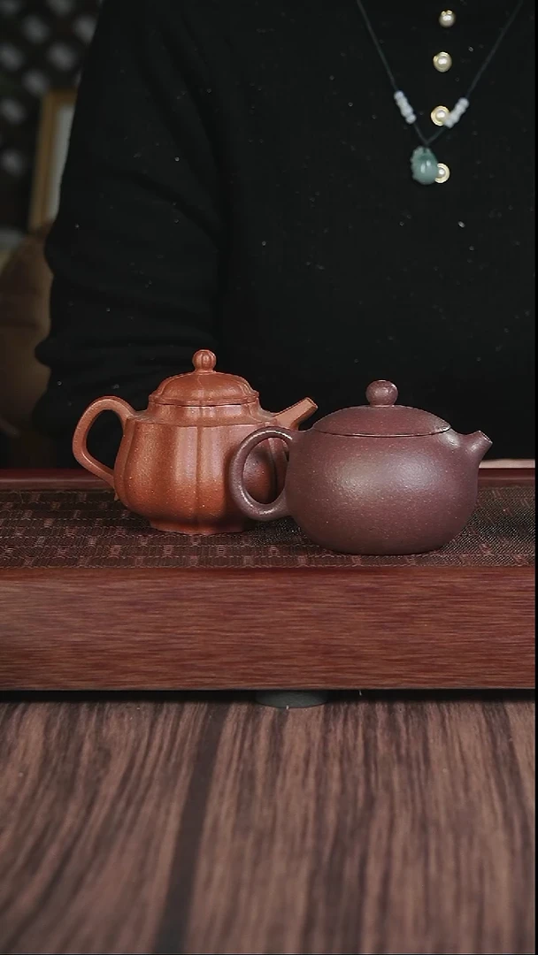 【闪购商品】紫砂茶壶筋纹  降坡泥  +千禧紫泥西施