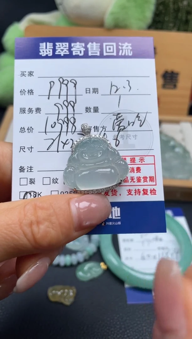 颈饰18K金镶嵌翡翠10151383