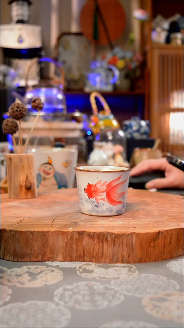 【闪购商品】杯子金鱼手工手绘手工手绘