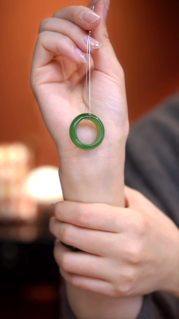 未镶嵌戒指和田玉和田玉戒圈 17号圈