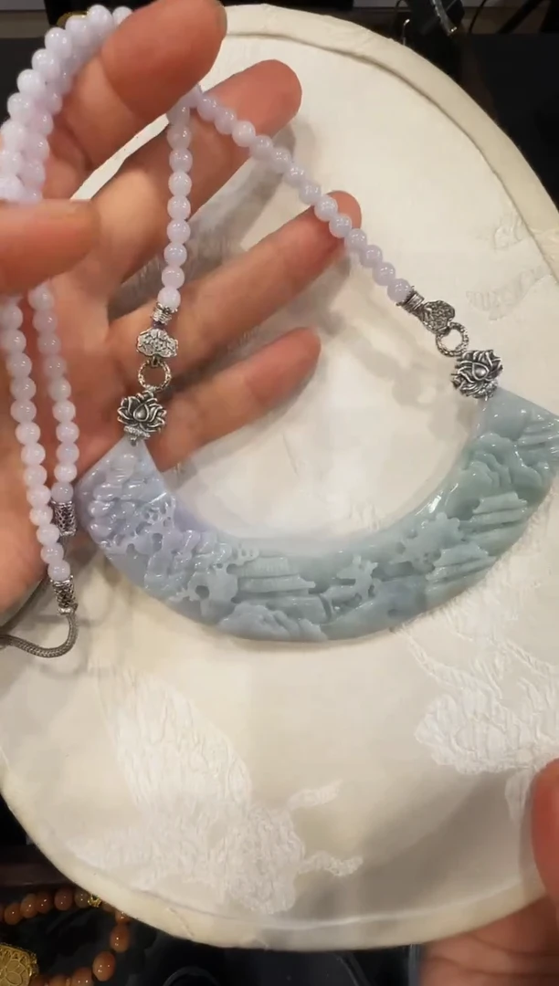 颈饰未镶嵌翡翠国风