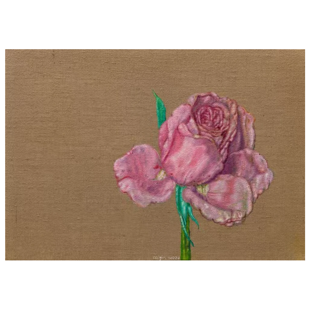 蹬红走绿 |蔡锦 收藏级花卉写意绘画版画 抽象艺术作品收藏带亲签