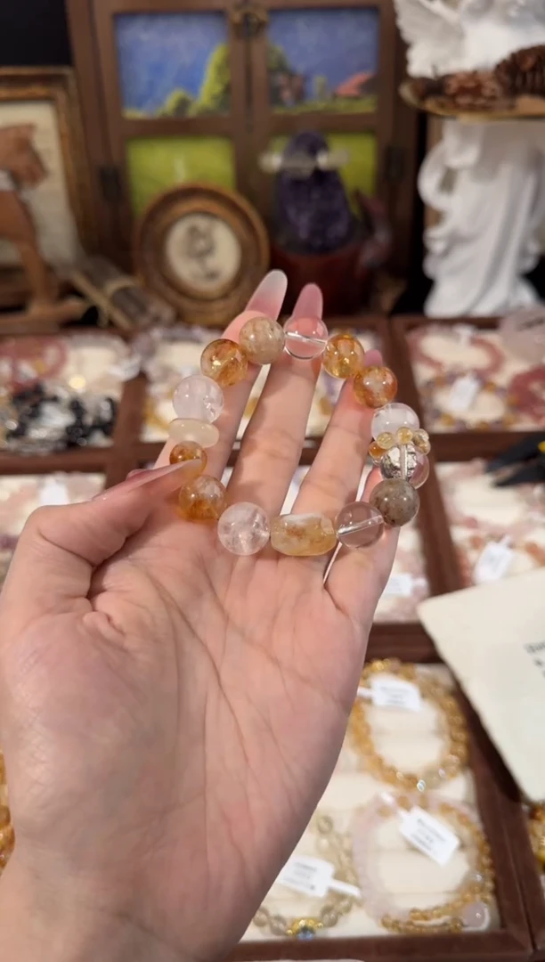 水晶手链合金大点位多宝黄塔黄千层
