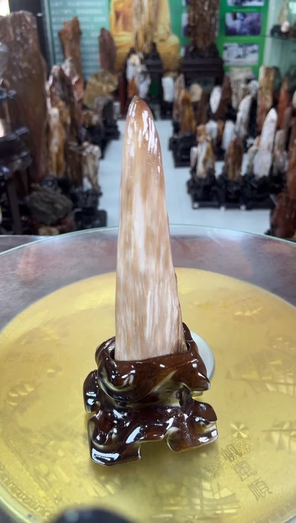 缅甸天然树化玉摆件